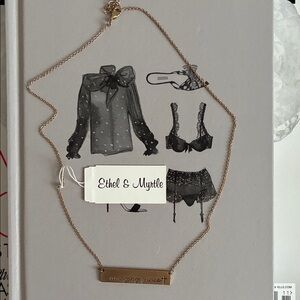 Gold Tone Necklace with engraving